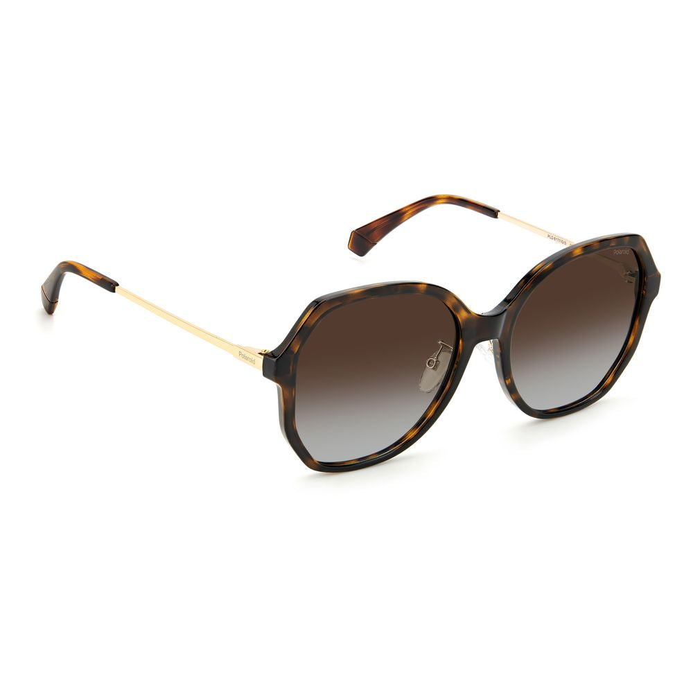 Lunettes de soleil Polaroid en plastique marron