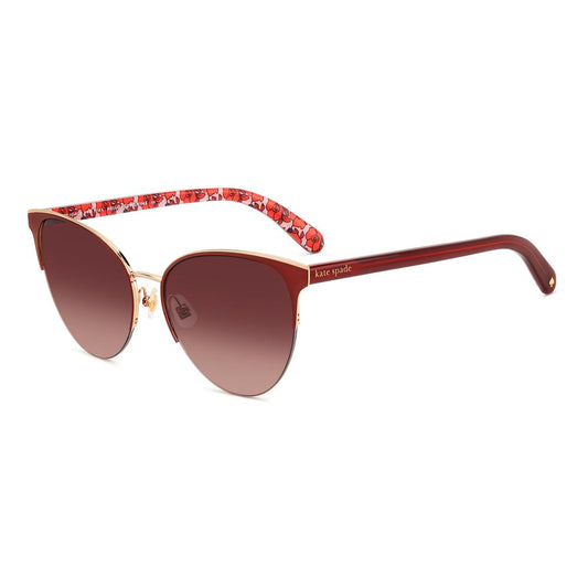 Lunettes de soleil Kate Spade en métal rouge