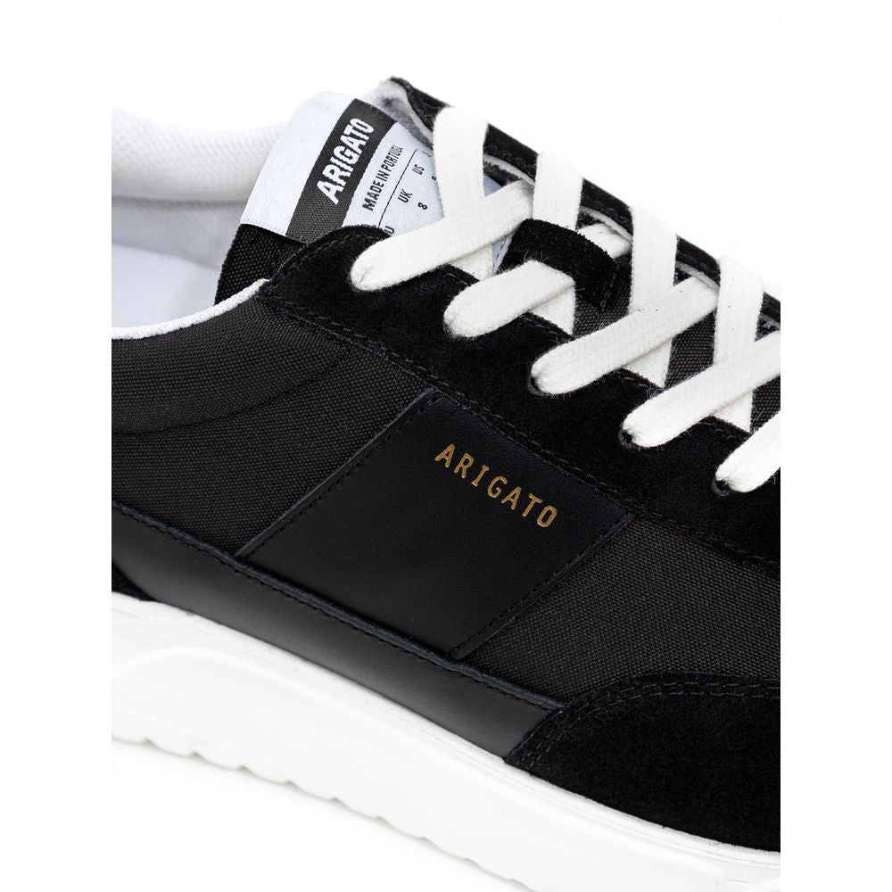 Axel Arigato Zwarte en Witte Sneaker van Textiel en Leer