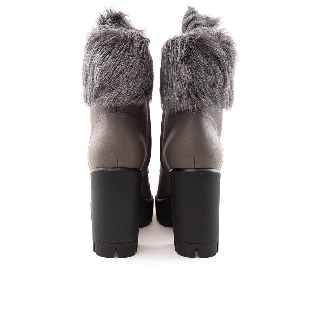 Botte en cuir écologique beige de Giuseppe Zanotti