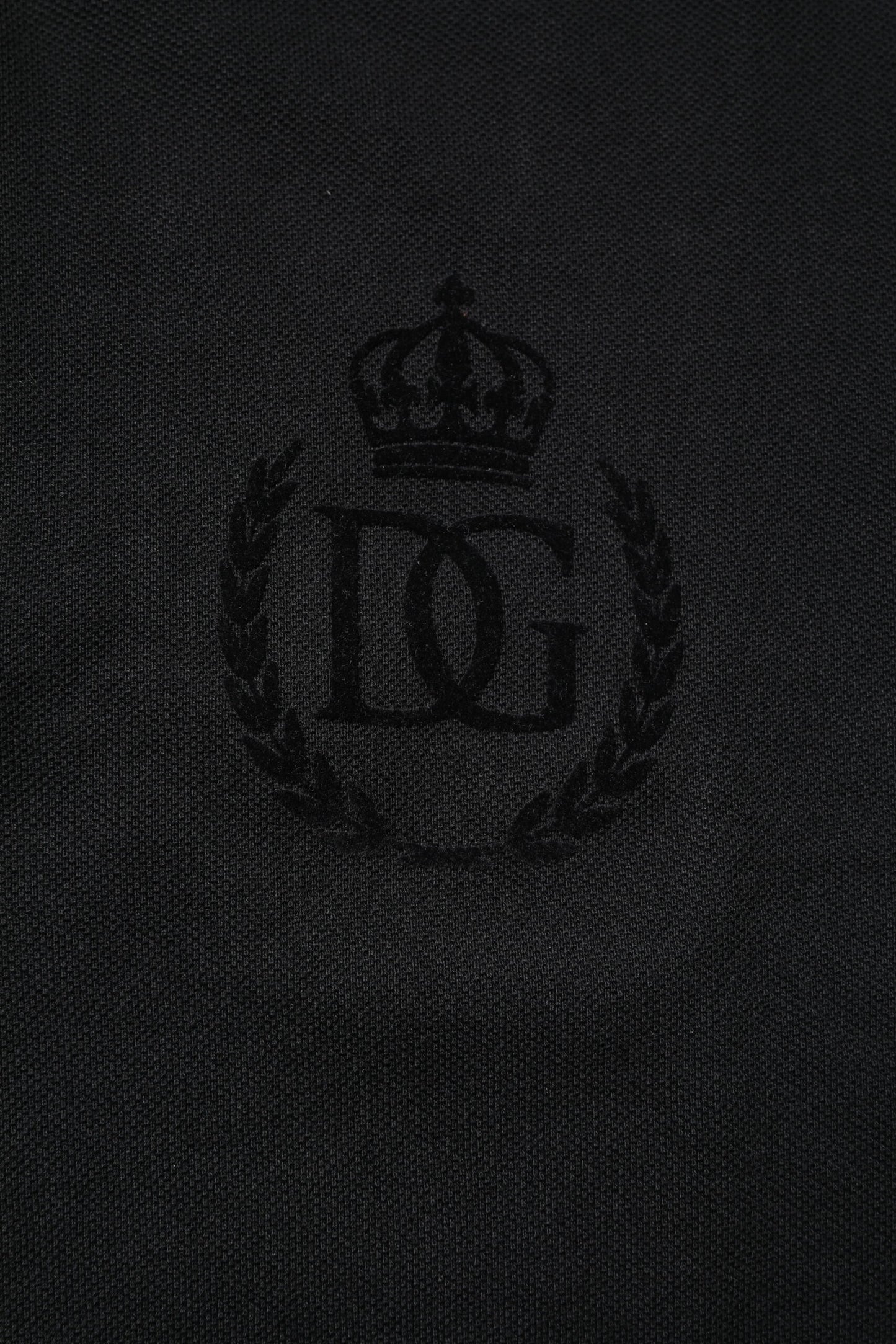 Dolce & Gabbana zwart katoenen DG logo polo shirt met kraag