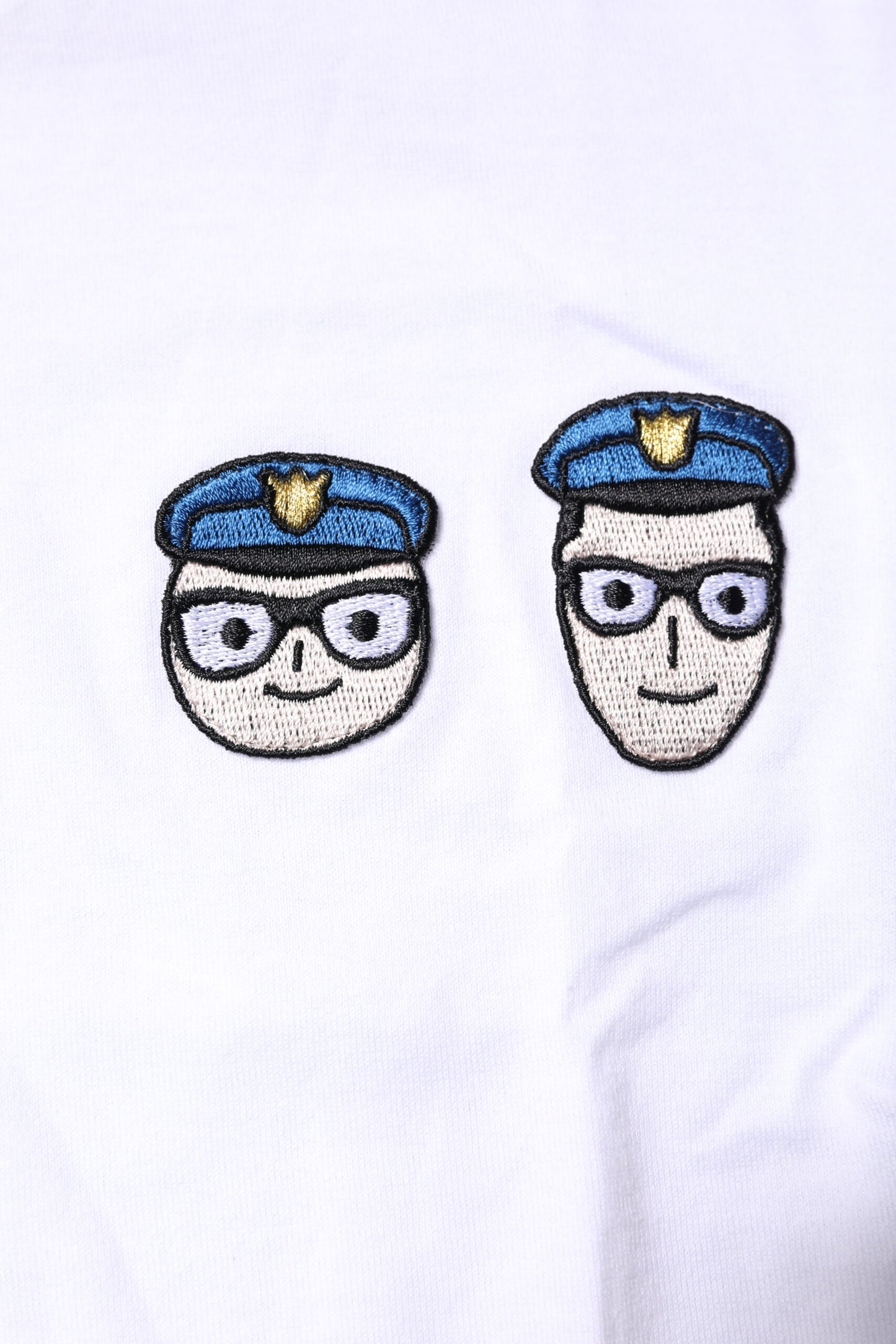 T-shirt blanc à col rond en coton #DGFamily de Dolce & Gabbana
