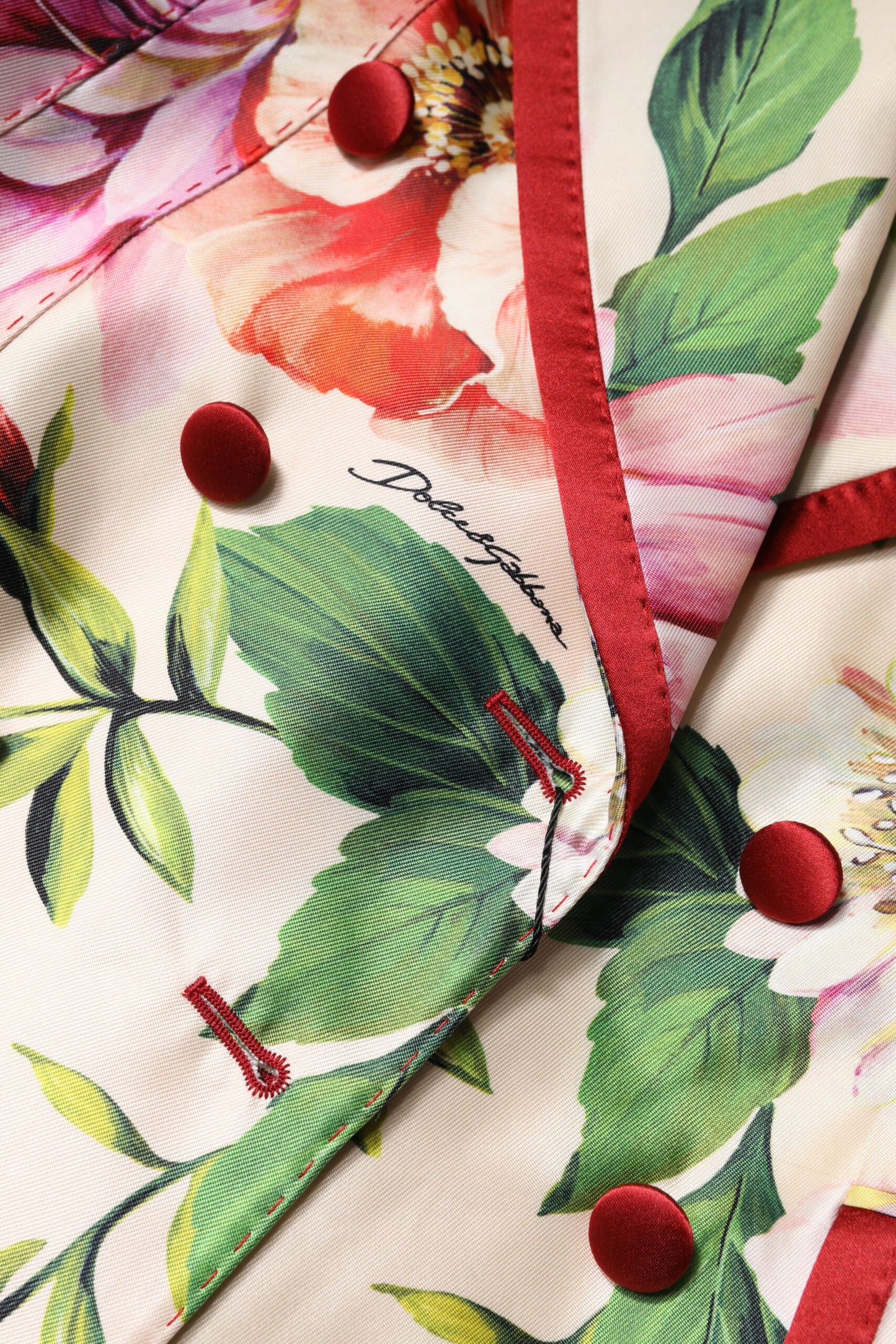Dolce & Gabbana dubbelgeknapte jas met bloemenprint in verschillende kleuren