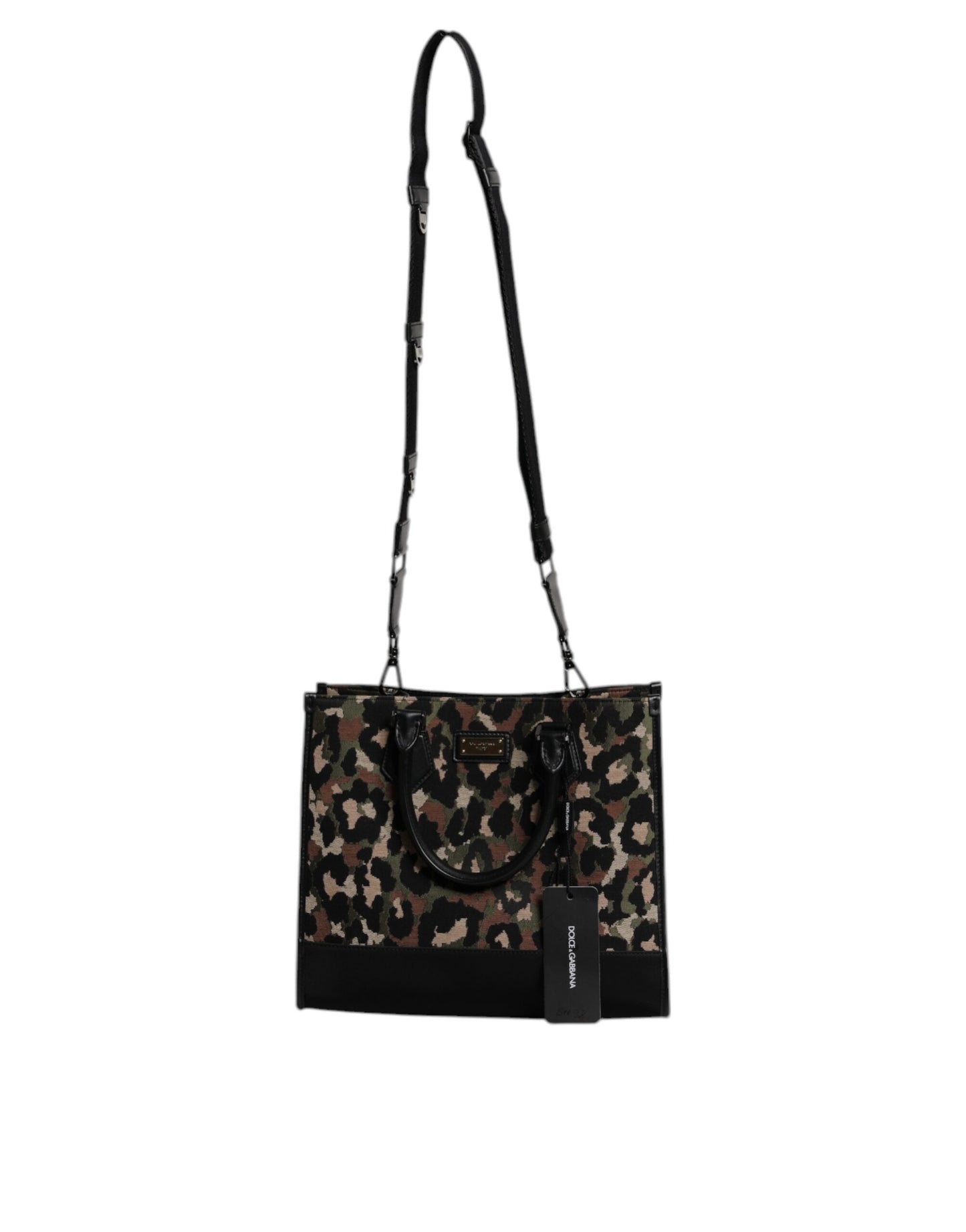 Dolce & Gabbana Multicolor Leopard Shopping Tote Schoudertas