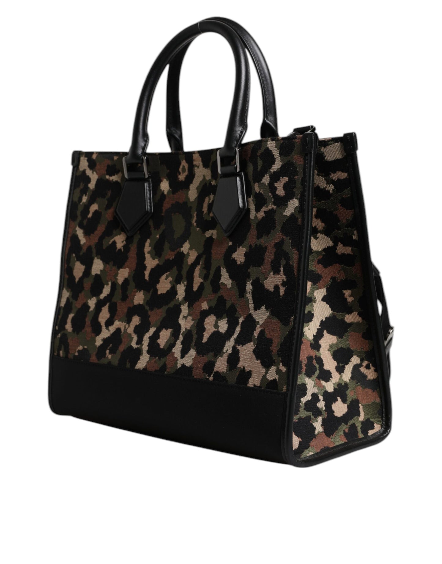 Dolce & Gabbana Multicolor Leopard Shopping Tote Schoudertas