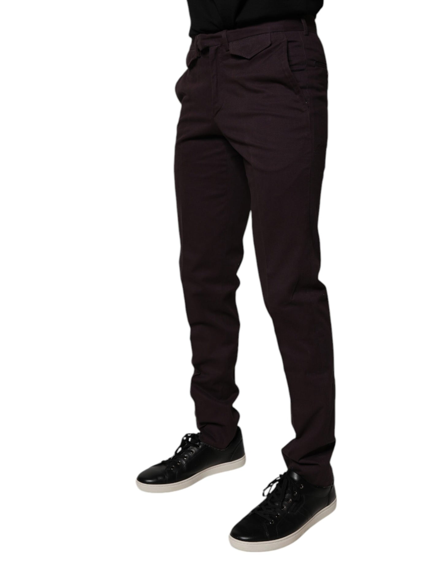 Pantalon habillé homme BENCIVENGA, slim, en coton pur, marron.