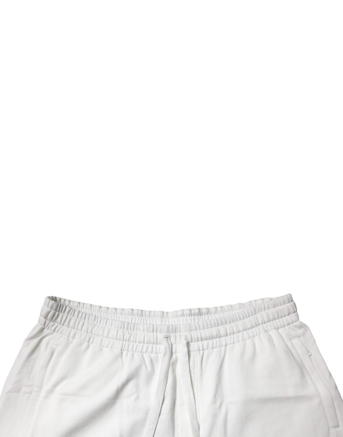 Shorts de survêtement en coton blanc Dolce & Gabbana pour homme - Bermuda