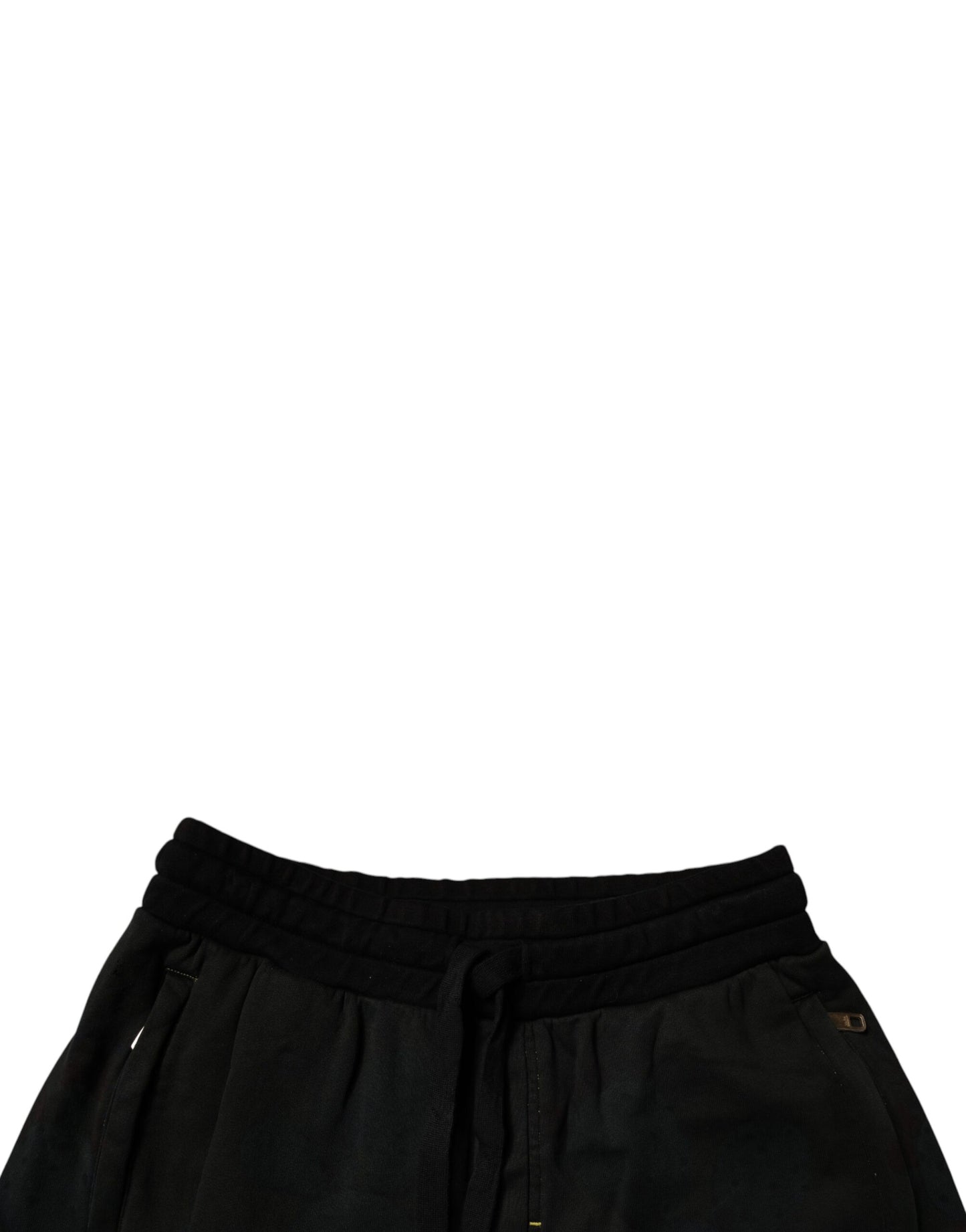Shorts de survêtement en coton noir Dolce & Gabbana pour homme - Bermuda