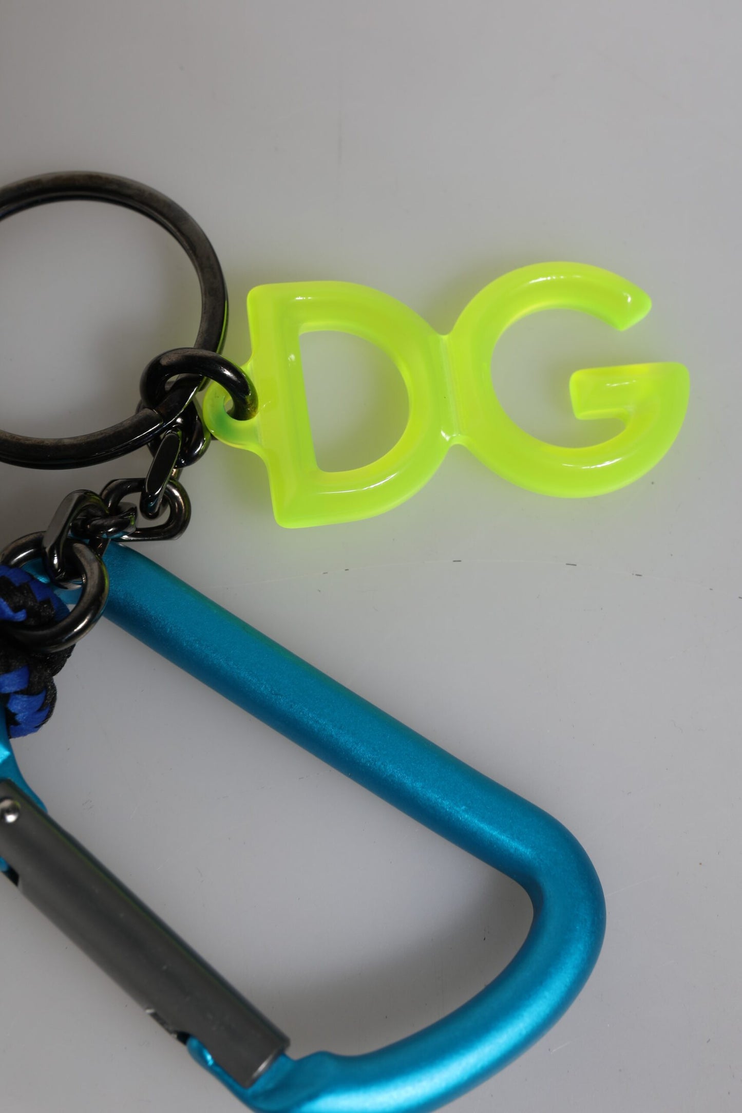 Porte-clés Dolce & Gabbana en polyester avec logo DG et ruban multicolore