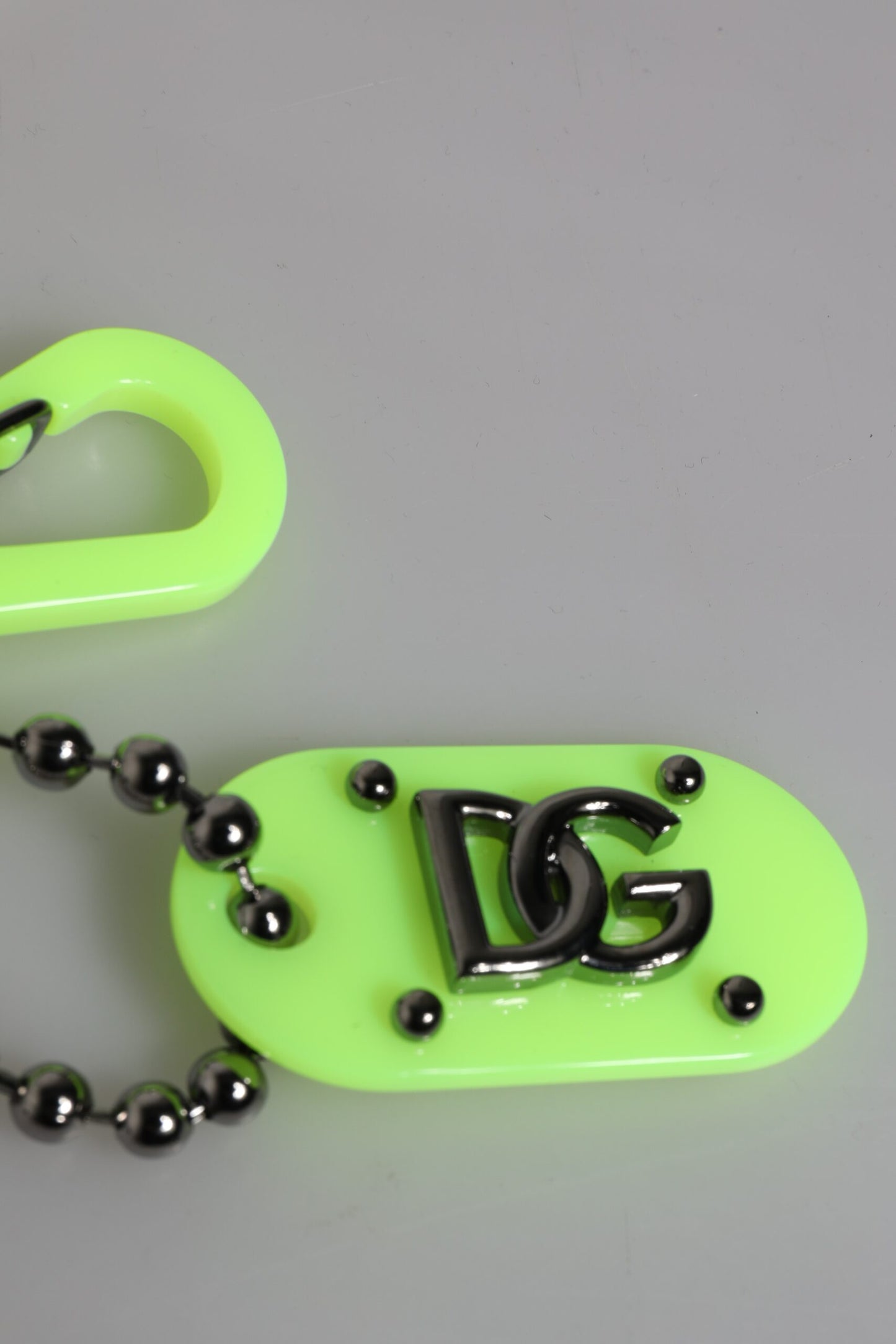 Dolce & Gabbana Groene Veerkrachtige Sleutelhanger DG Logo Heren Sleutelhanger