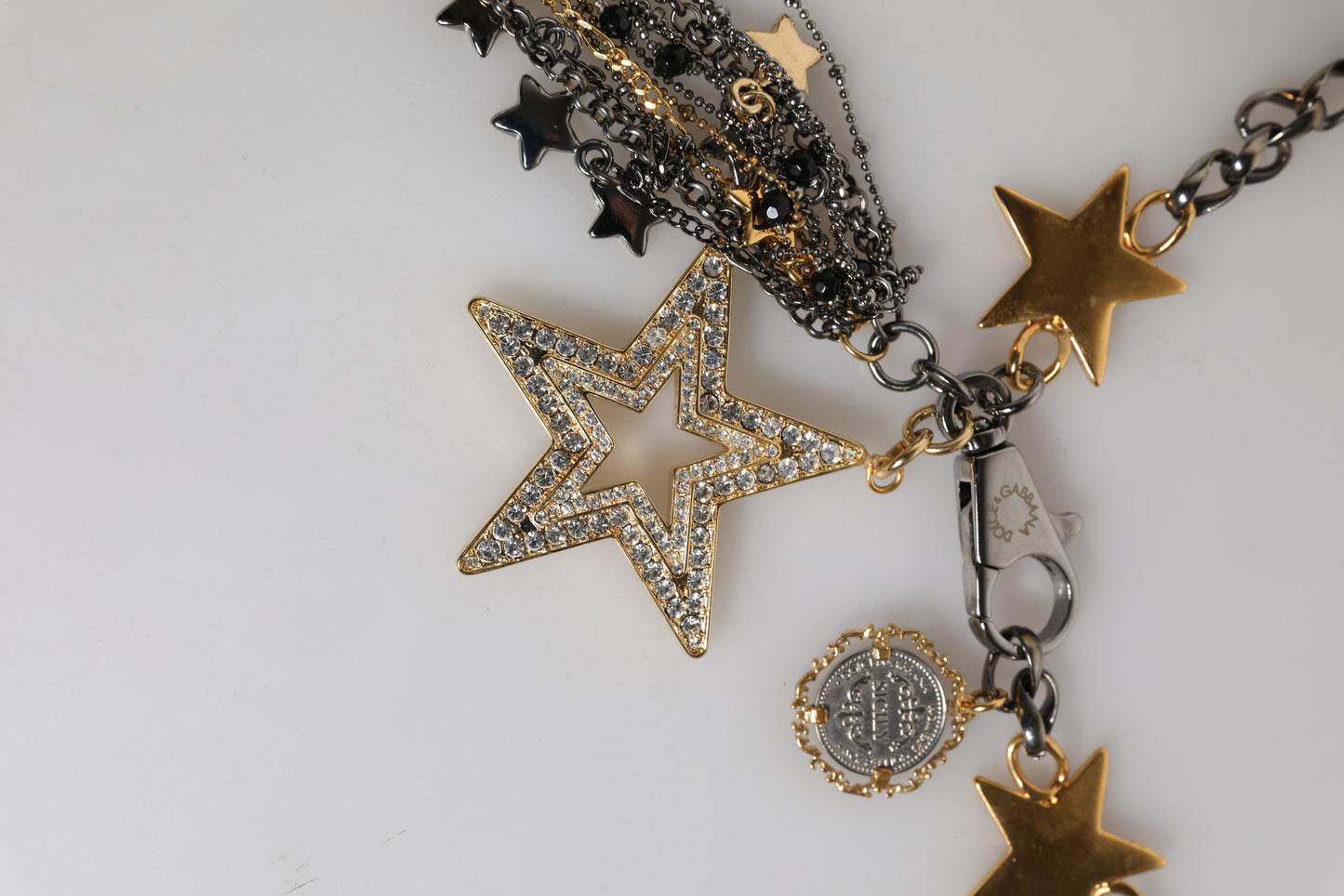 Dolce & Gabbana Zilveren Gouden Messing Versierde Taillekettingriem