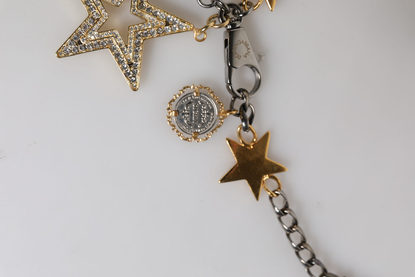 Dolce & Gabbana Zilveren Gouden Messing Versierde Taillekettingriem