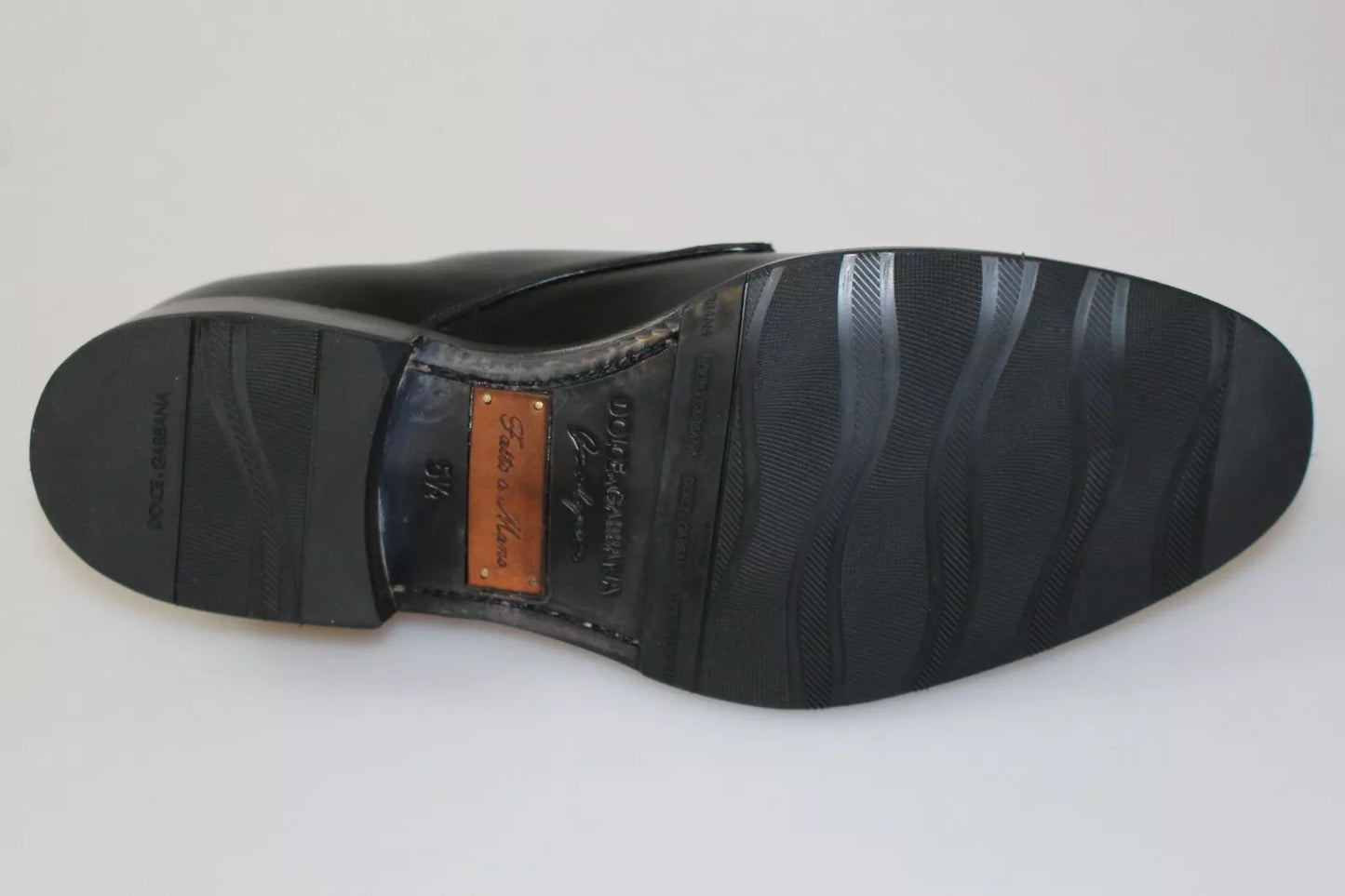 Dolce & Gabbana Zwarte Lederen SARTORIA Handgemaakte Schoenen