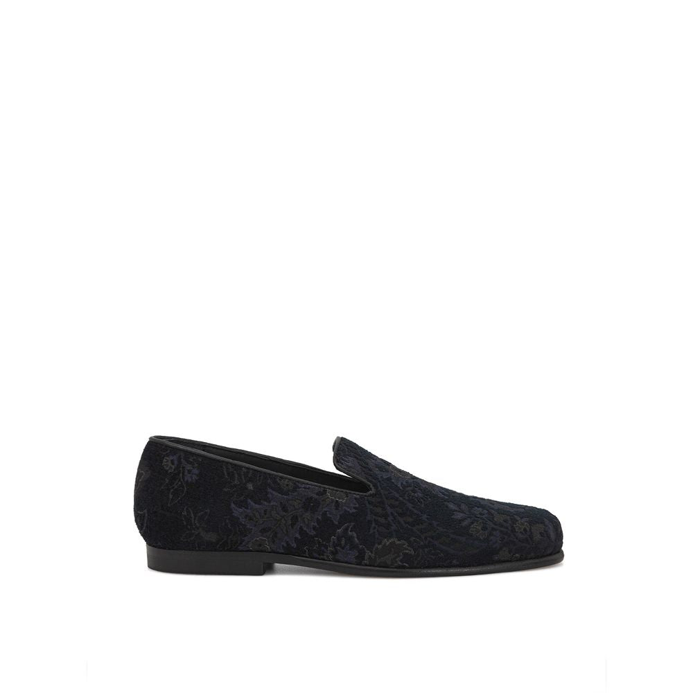 Mocassins Etro en cuir bleu à enfiler