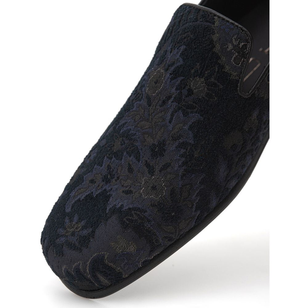 Mocassins Etro en cuir bleu à enfiler