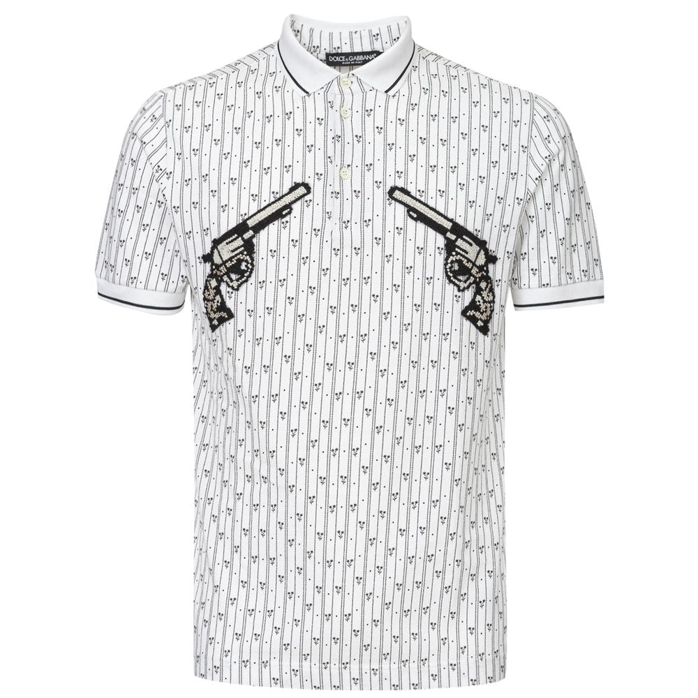 Dolce & Gabbana wit katoenen poloshirt
