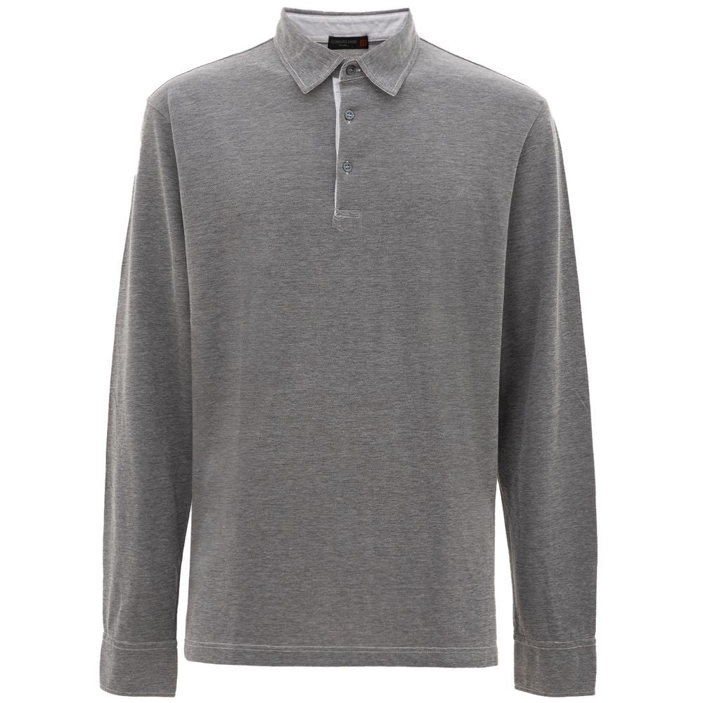 Corneliani grijze katoenen poloshirt