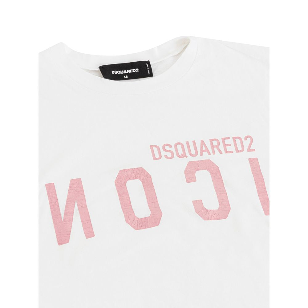 T-shirt blanc en coton élégant Dsquared² pour femmes stylées