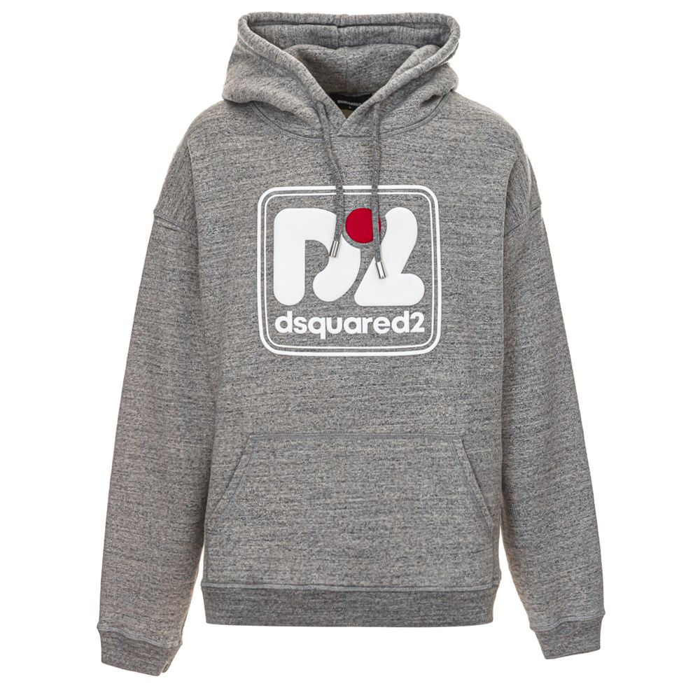 Sweat à capuche gris en coton Dsquared²