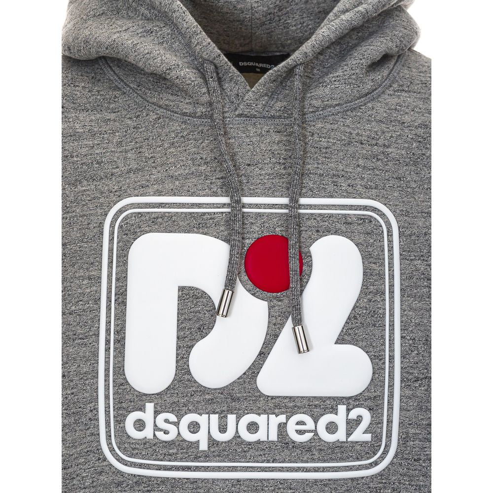 Sweat à capuche gris en coton Dsquared²