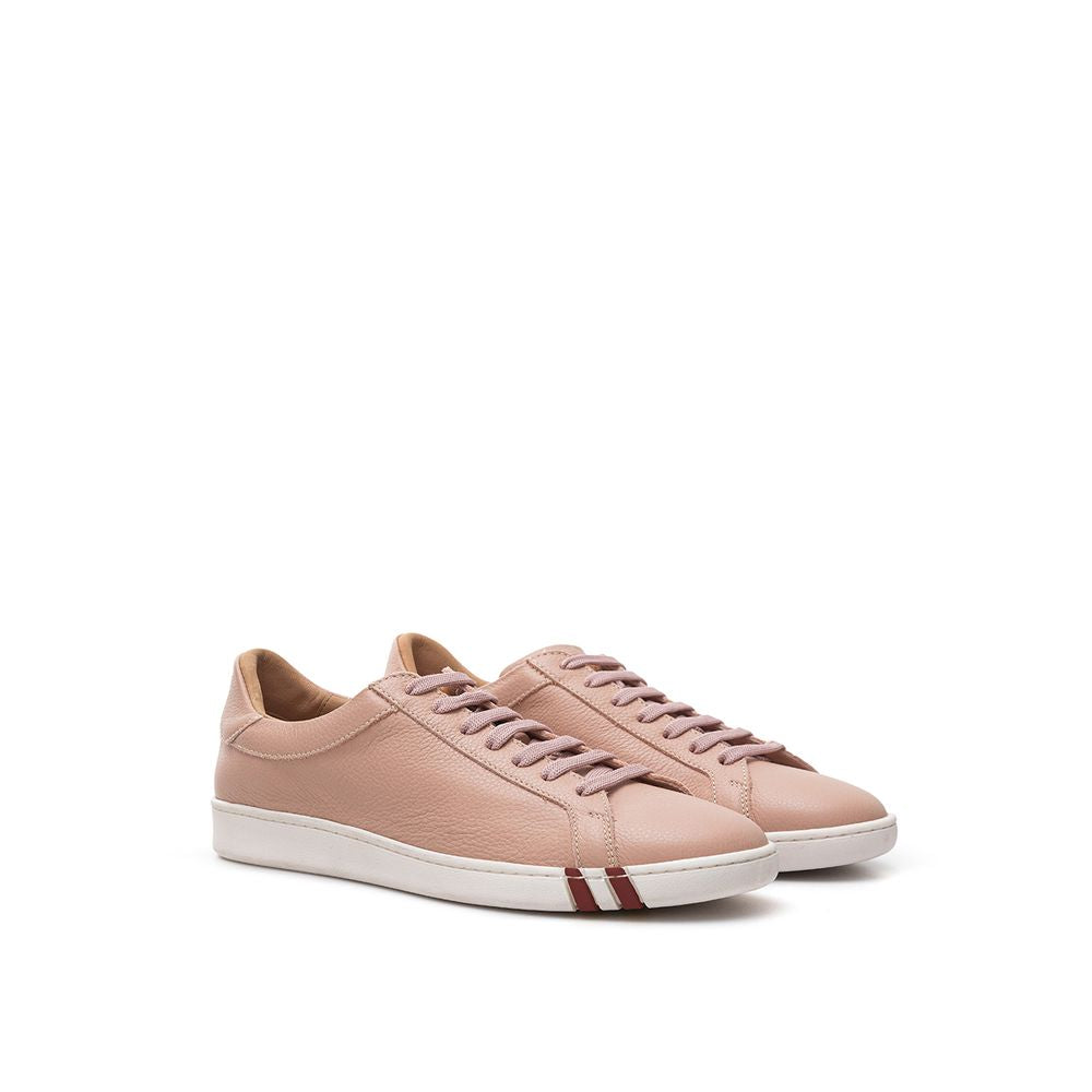 Baskets en cuir rose Bally