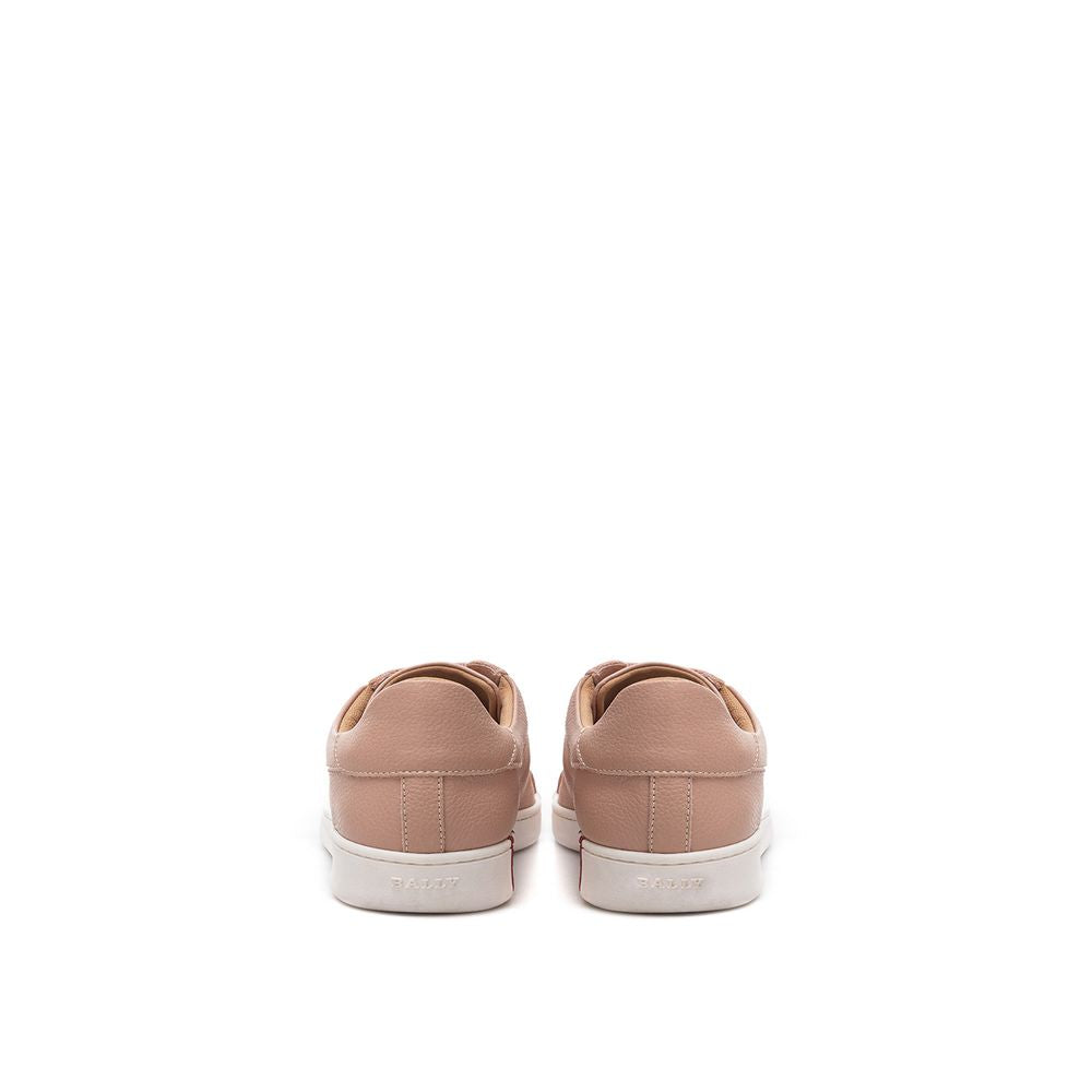 Baskets en cuir rose Bally