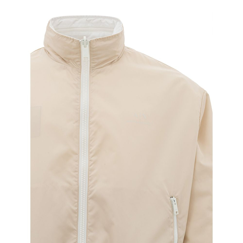 Armani Exchange beige polyamide jas voor de moderne man.