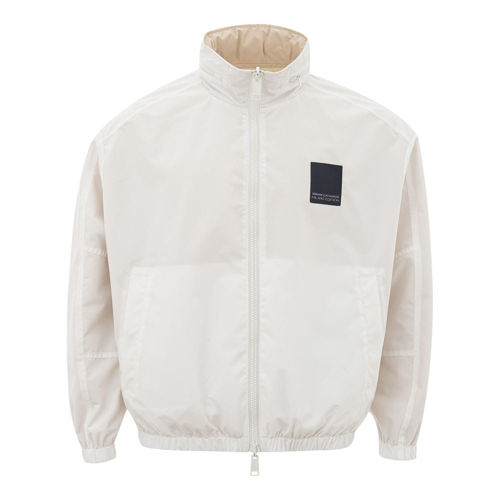 Armani Exchange beige polyamide jas voor de moderne man.