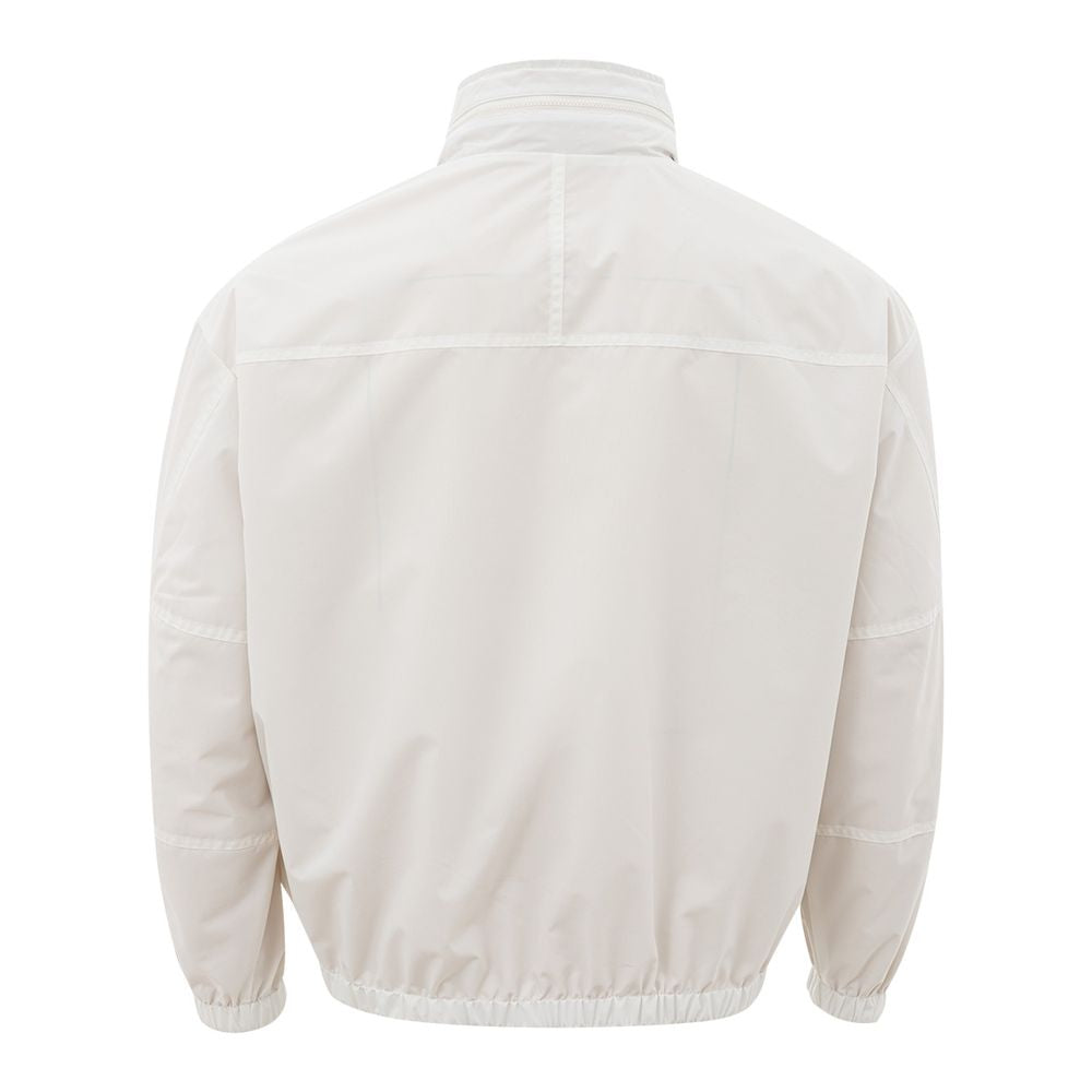 Armani Exchange beige polyamide jas voor de moderne man.