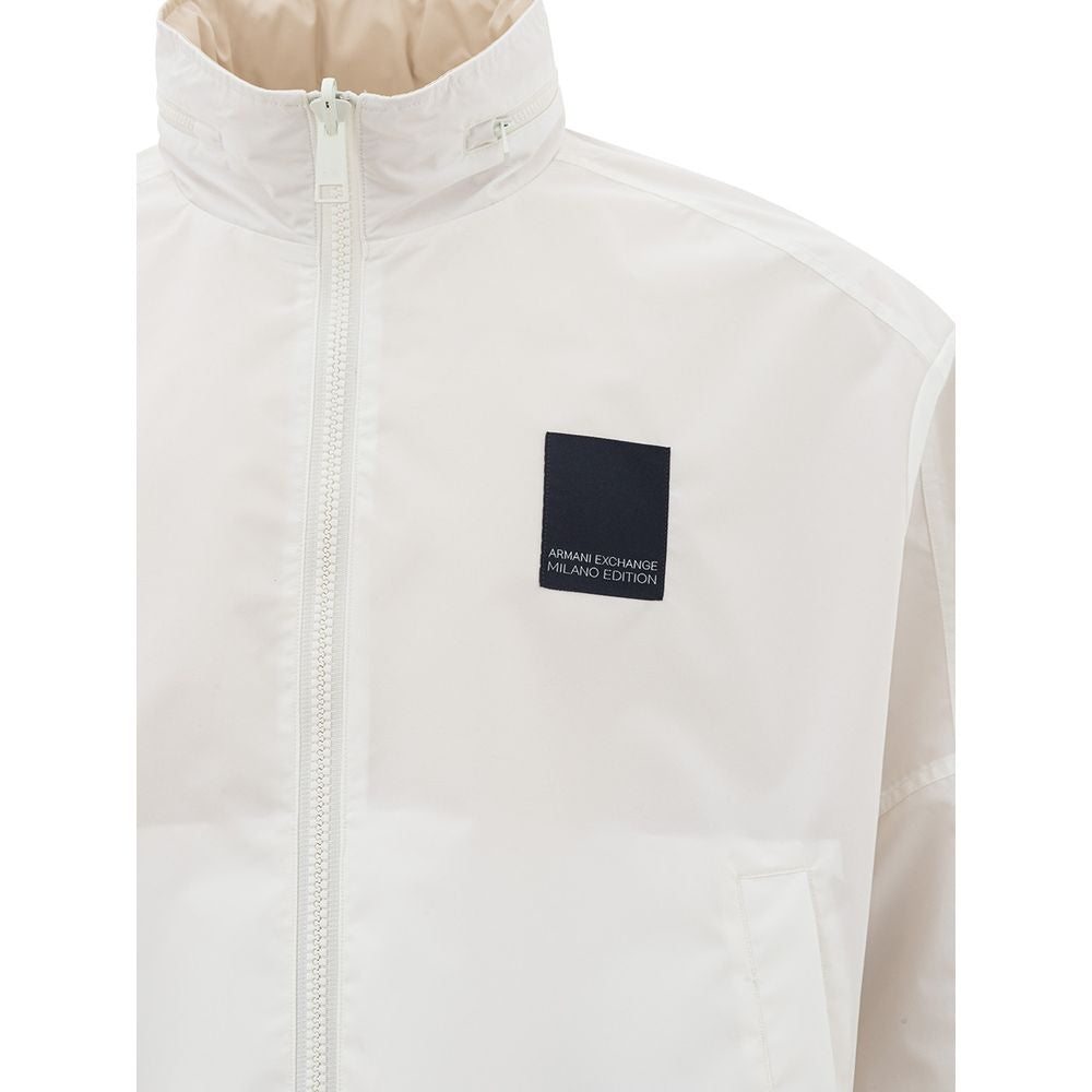 Armani Exchange beige polyamide jas voor de moderne man.