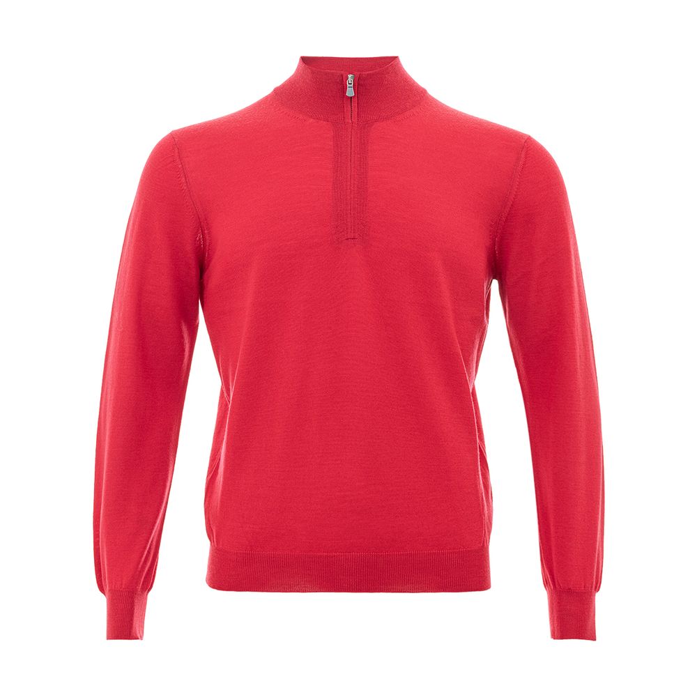 Gran Sasso Elegant Crimson Wollen T-Shirt voor Heren