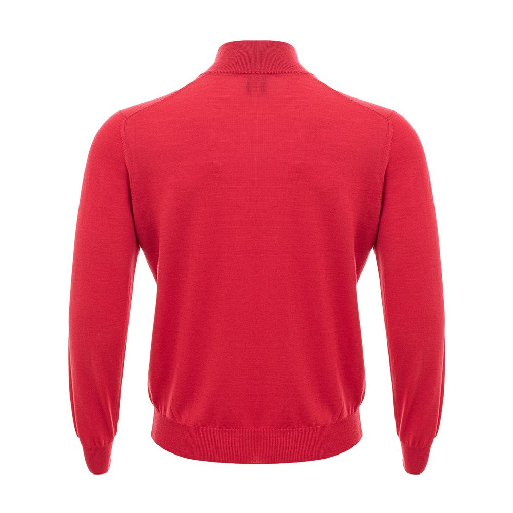 Gran Sasso Elegant Crimson Wollen T-Shirt voor Heren