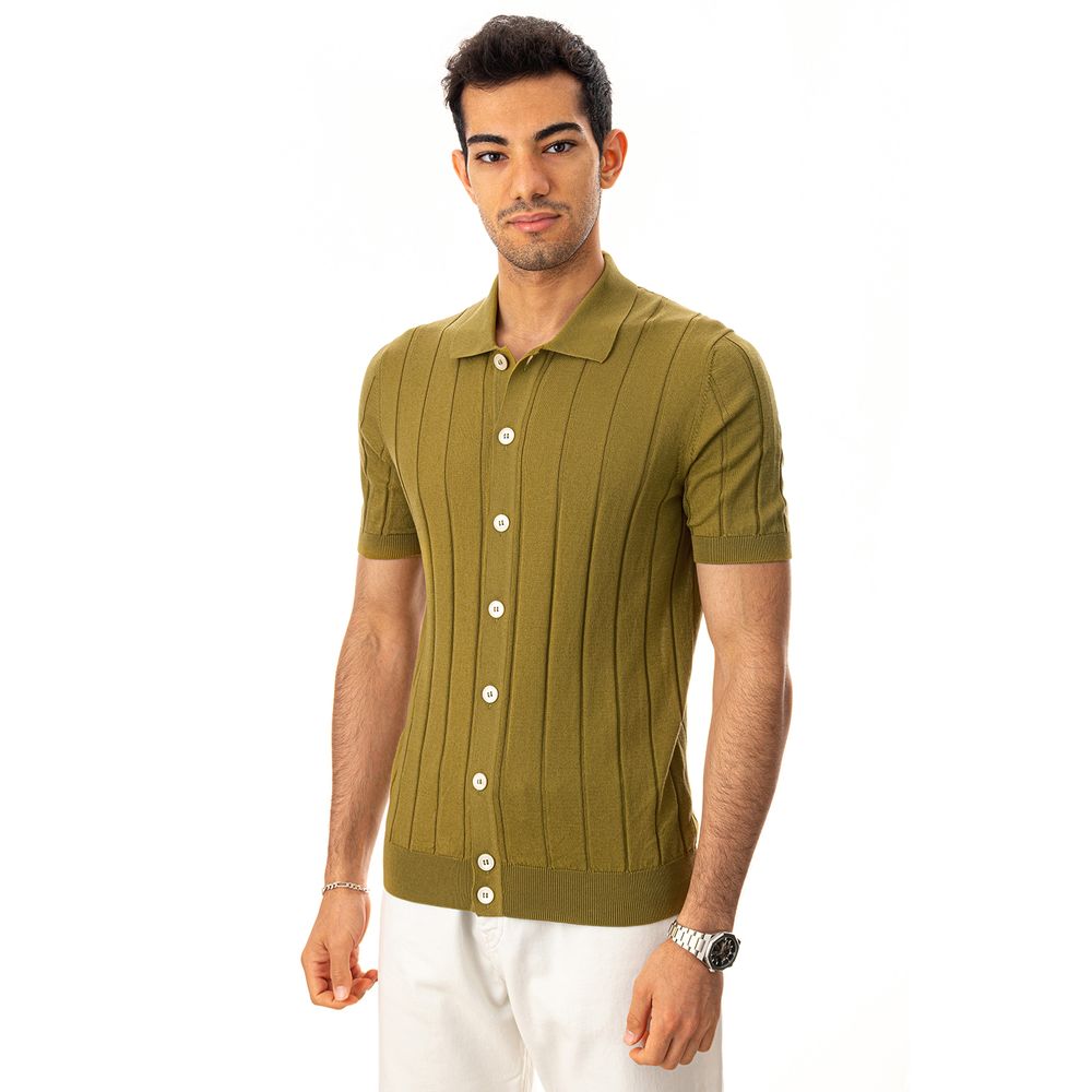 Gran Sasso Elegant Groen Katoenen T-Shirt voor Heren