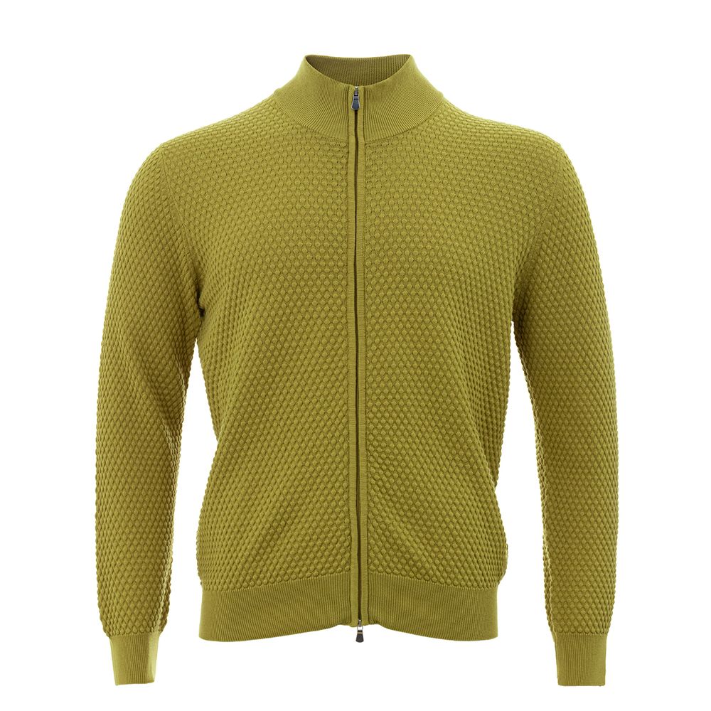 Gran Sasso Elegant Gele Katoenen Cardigan voor Heren