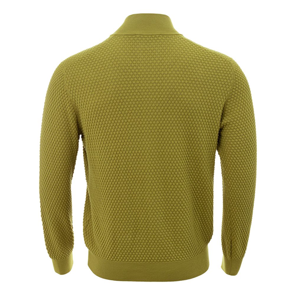 Gran Sasso Elegant Gele Katoenen Cardigan voor Heren