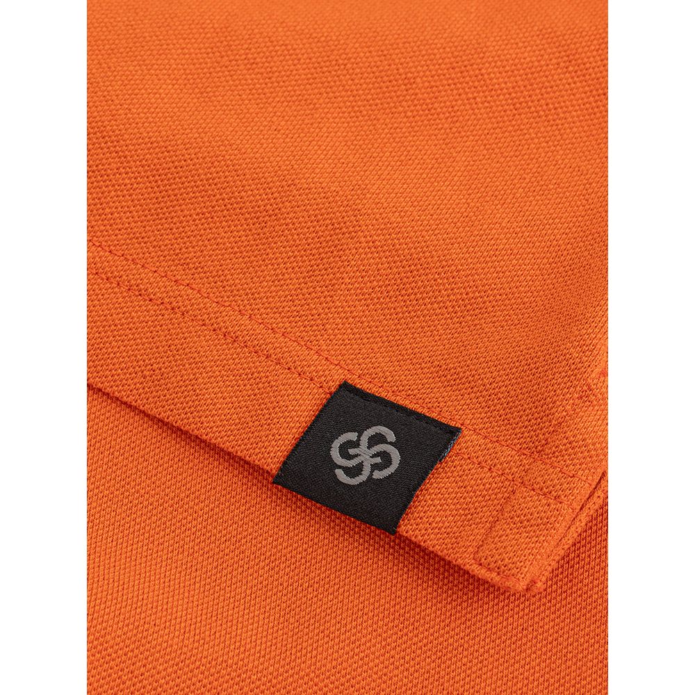 Gran Sasso Elegant Oranje Katoenen Poloshirt voor Heren