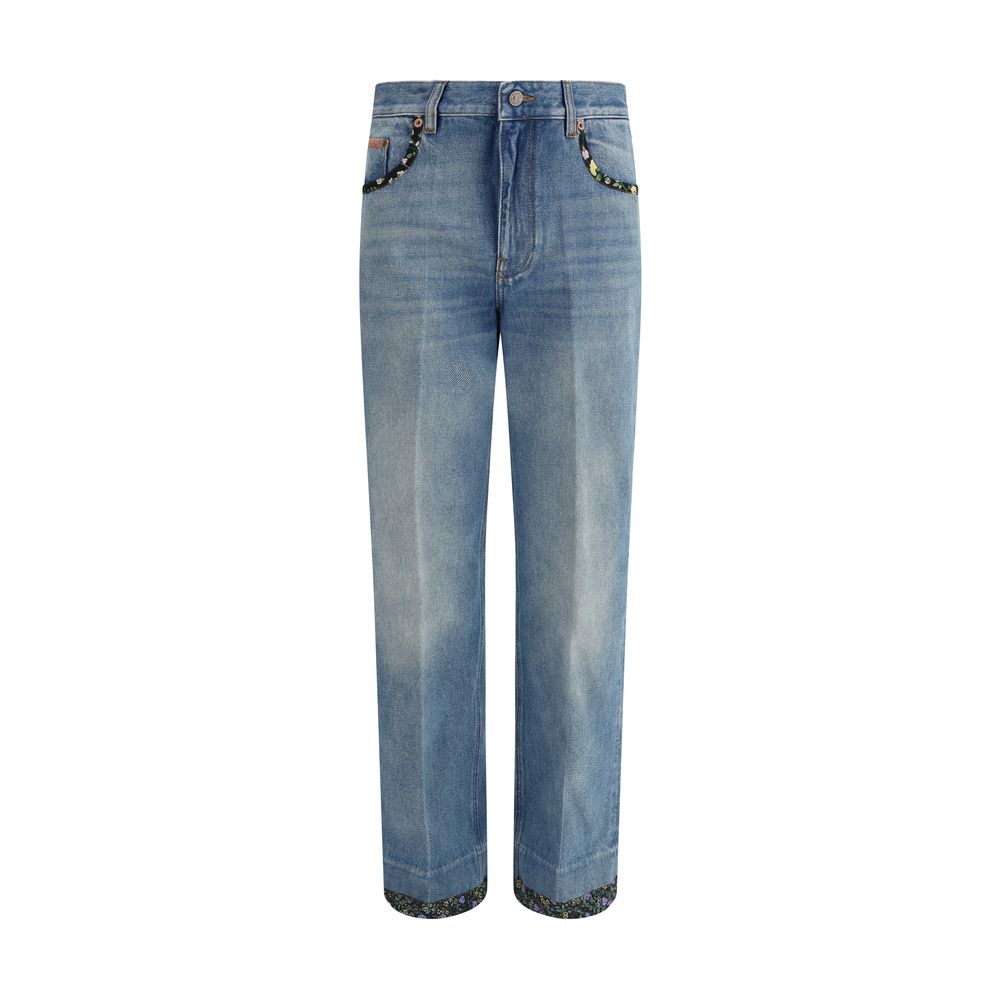 Valentino jeans met bloemmotieven