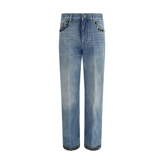 Valentino jeans met bloemmotieven