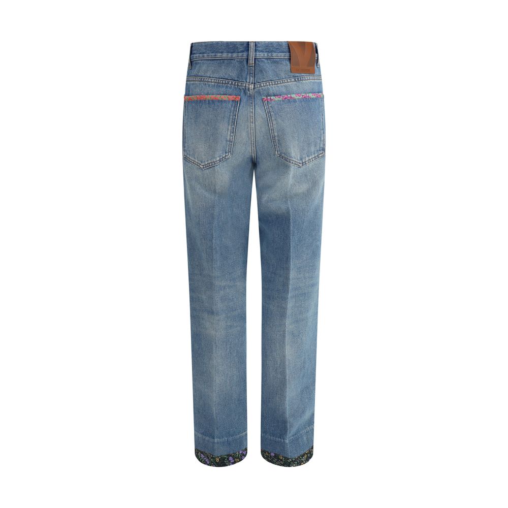 Valentino jeans met bloemmotieven