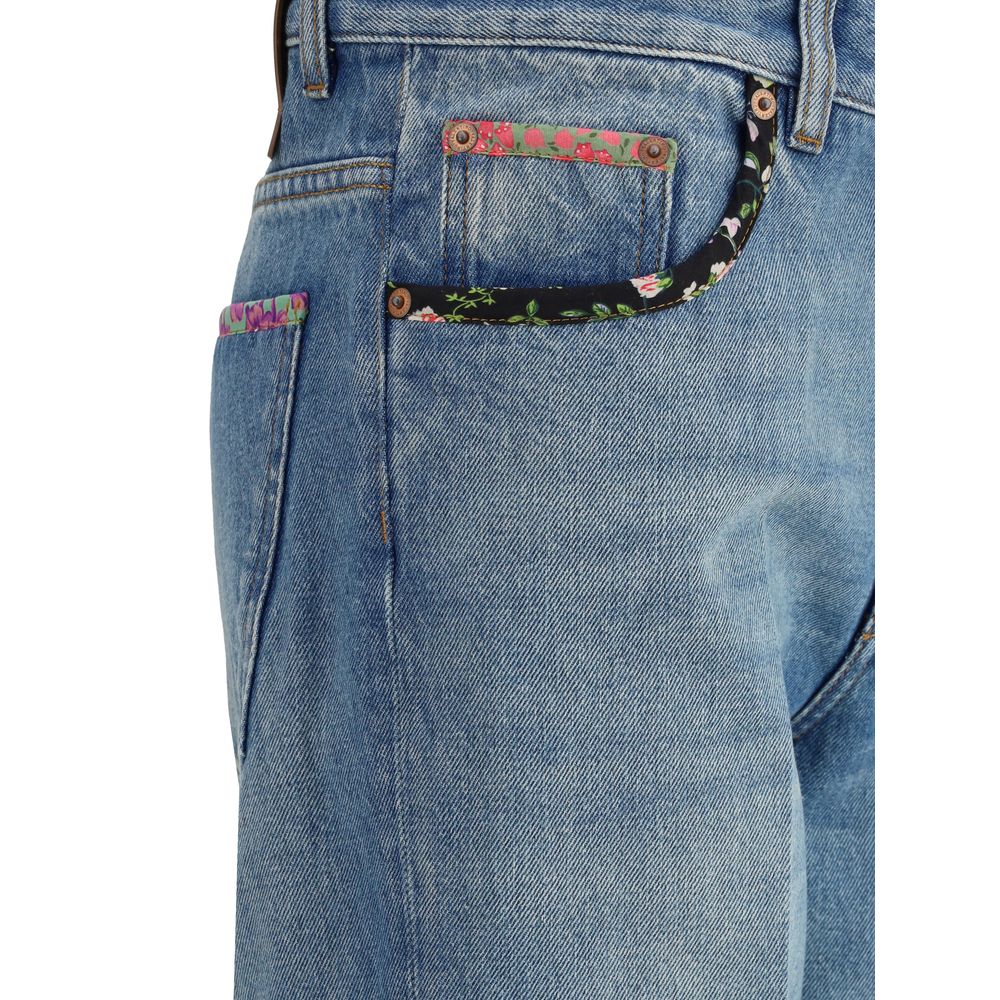 Valentino jeans met bloemmotieven