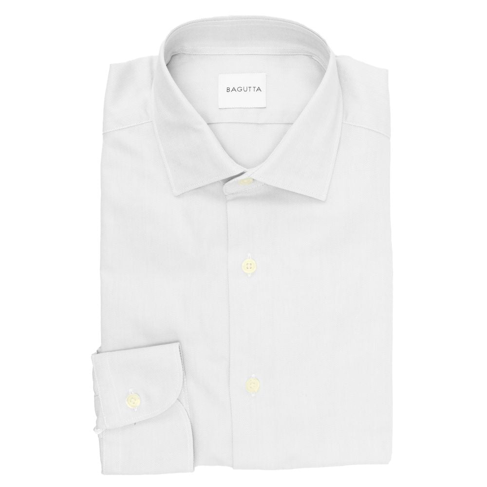Wit katoenen herenshirt van Bagutta
