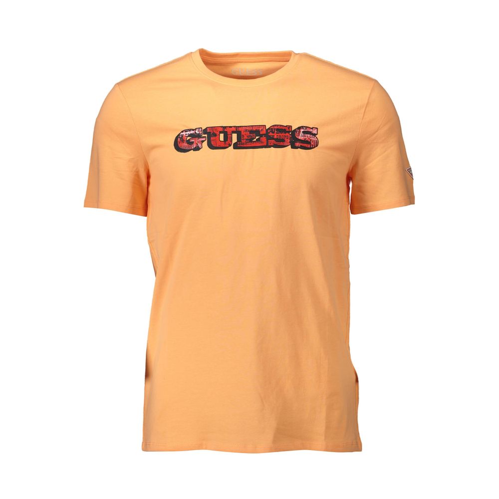 T-shirt homme en coton orange Guess Jeans