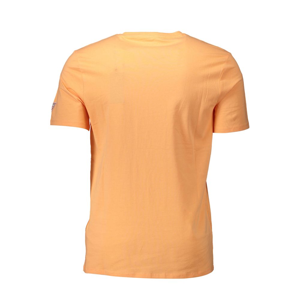T-shirt homme en coton orange Guess Jeans