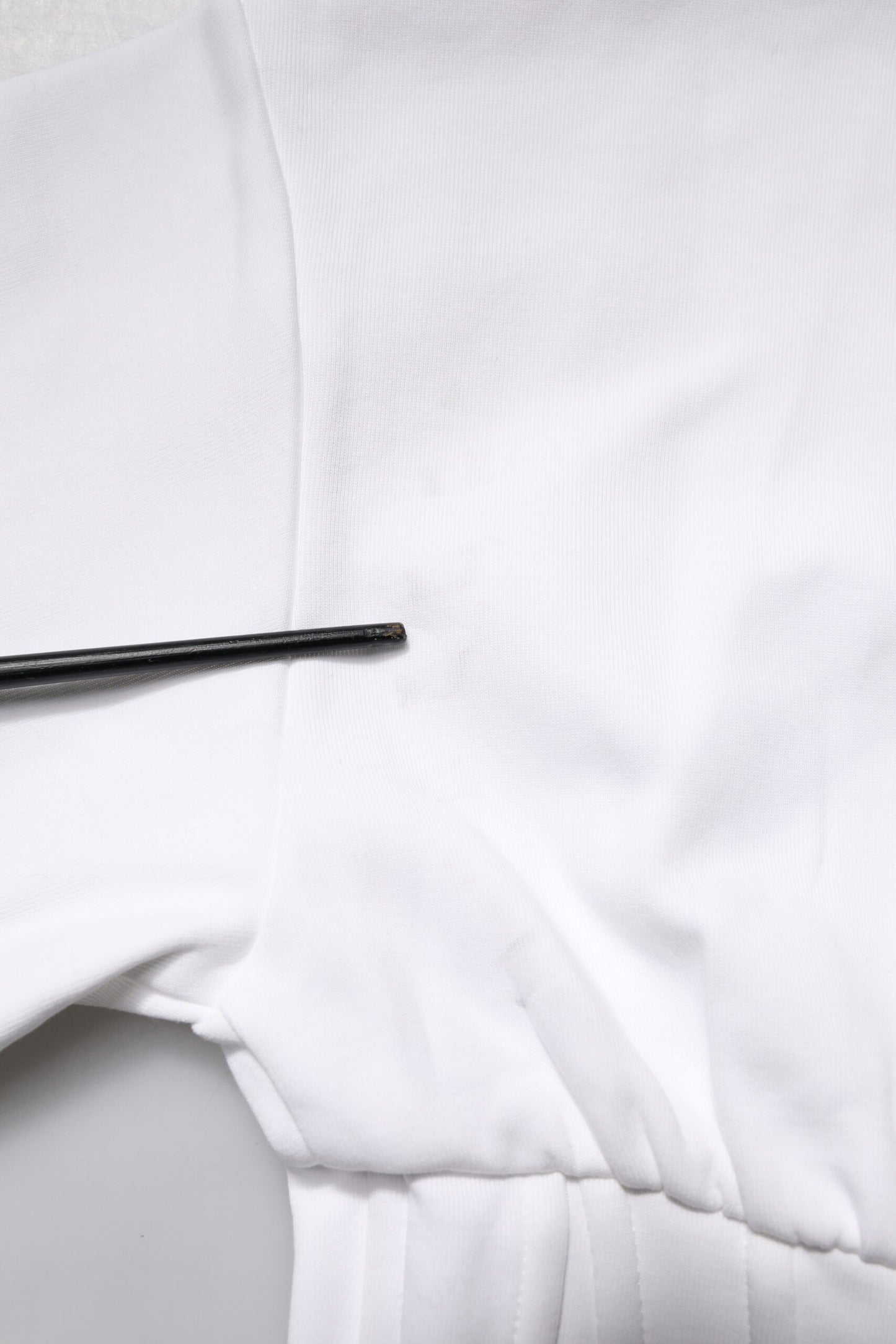 Dolce & Gabbana White Cotton Blend 3/4 Sleeves Blouse Top