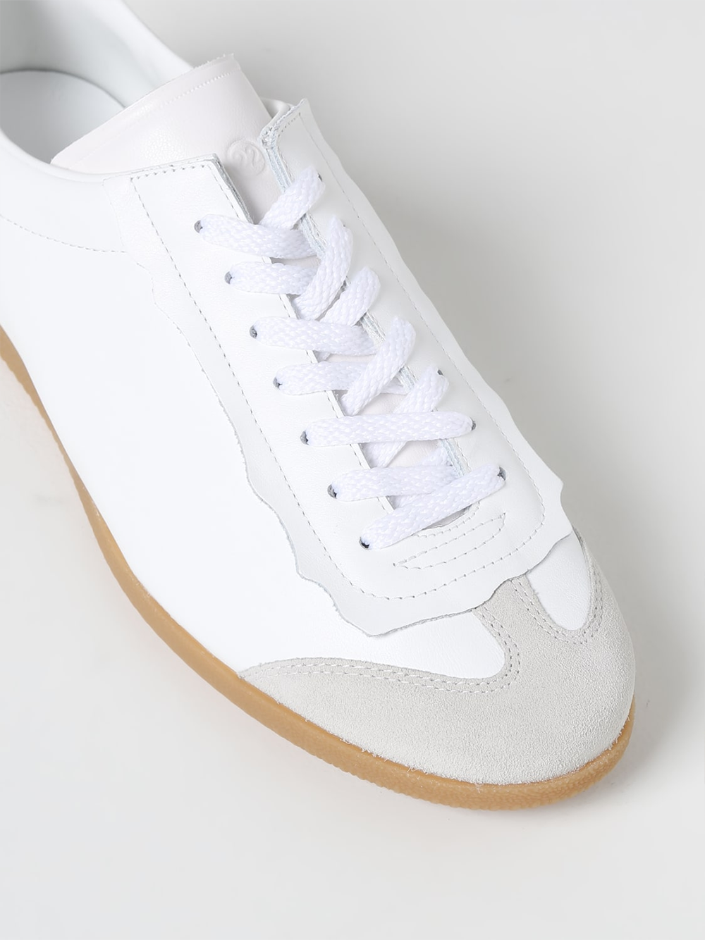 Sneakers en cuir et daim Low Featherlight de Maison Margiela