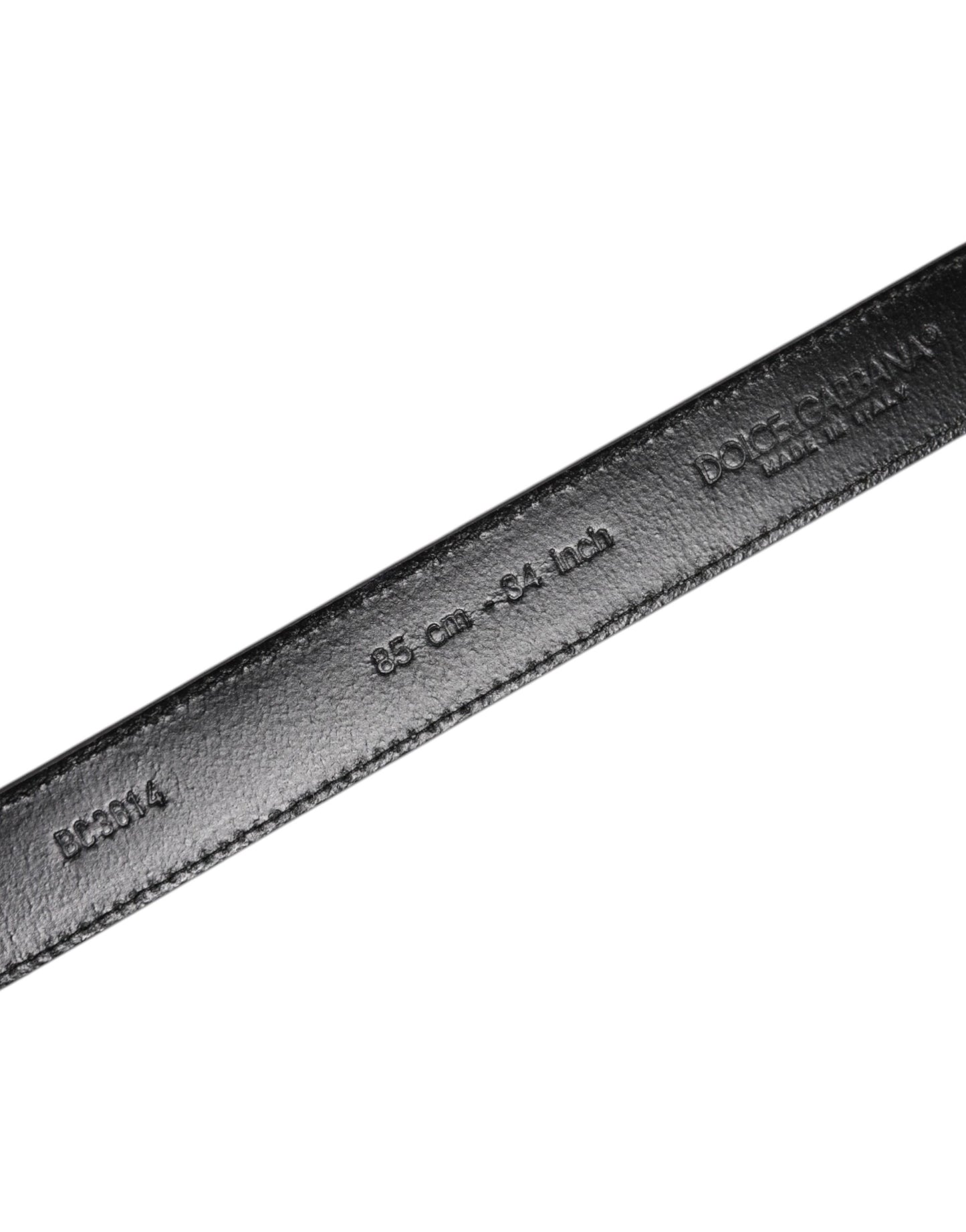 Dolce & Gabbana Grijze Leren Zilverkleurige Metalen Gesp Riem