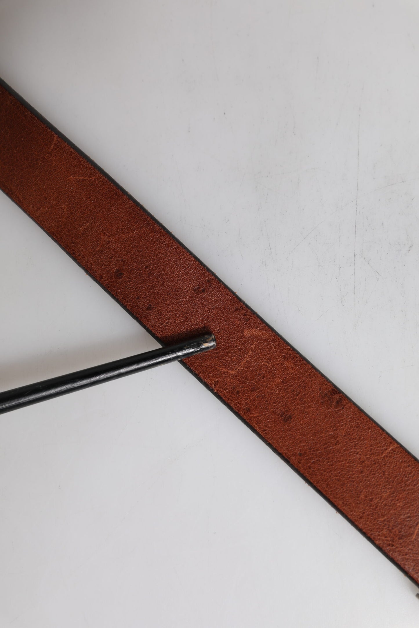 Ceinture classique Dolce & Gabbana en cuir marron avec boucle en métal