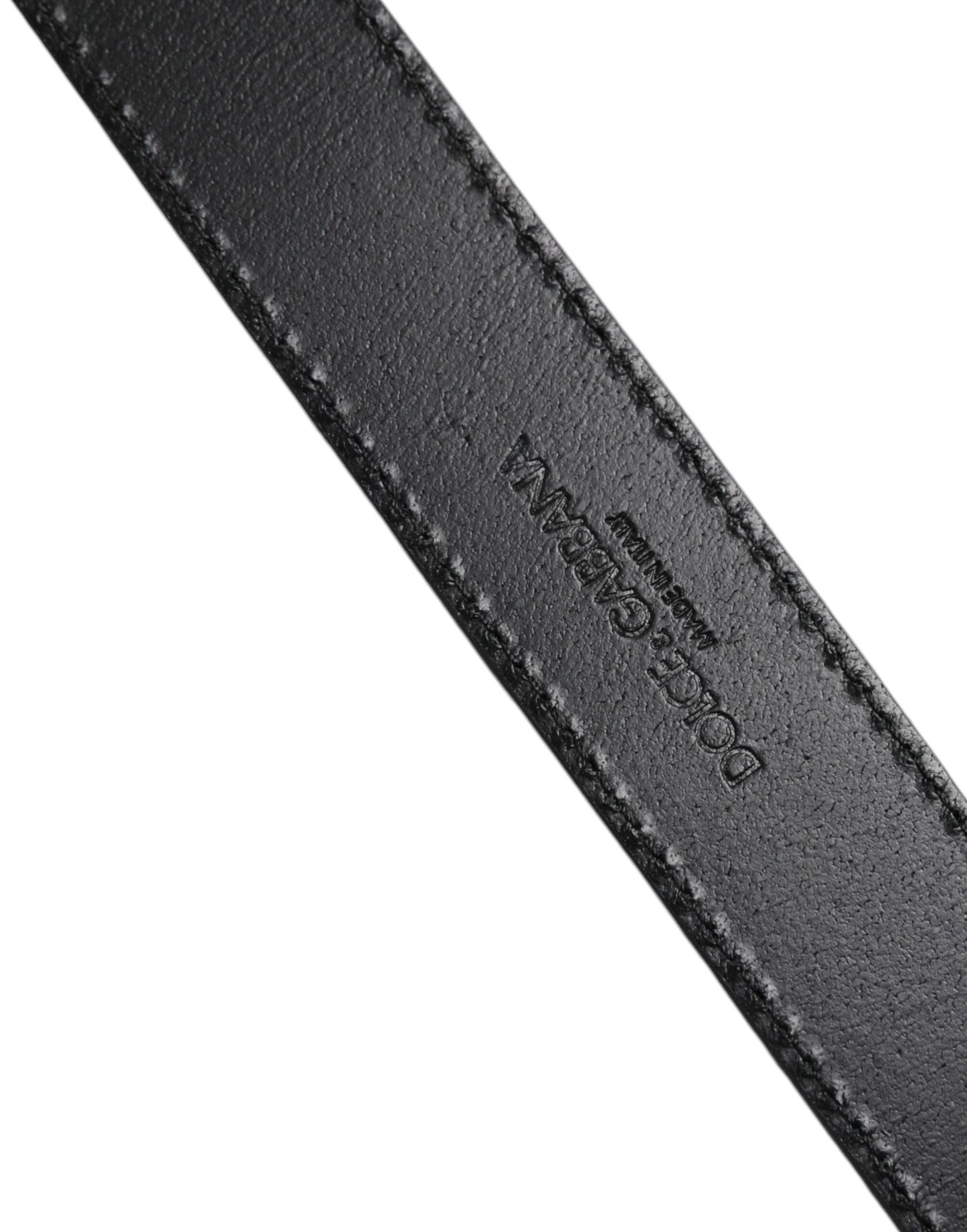 Dolce & Gabbana Zilveren Klassieke Gouden Logo Plaque Gesp Riem