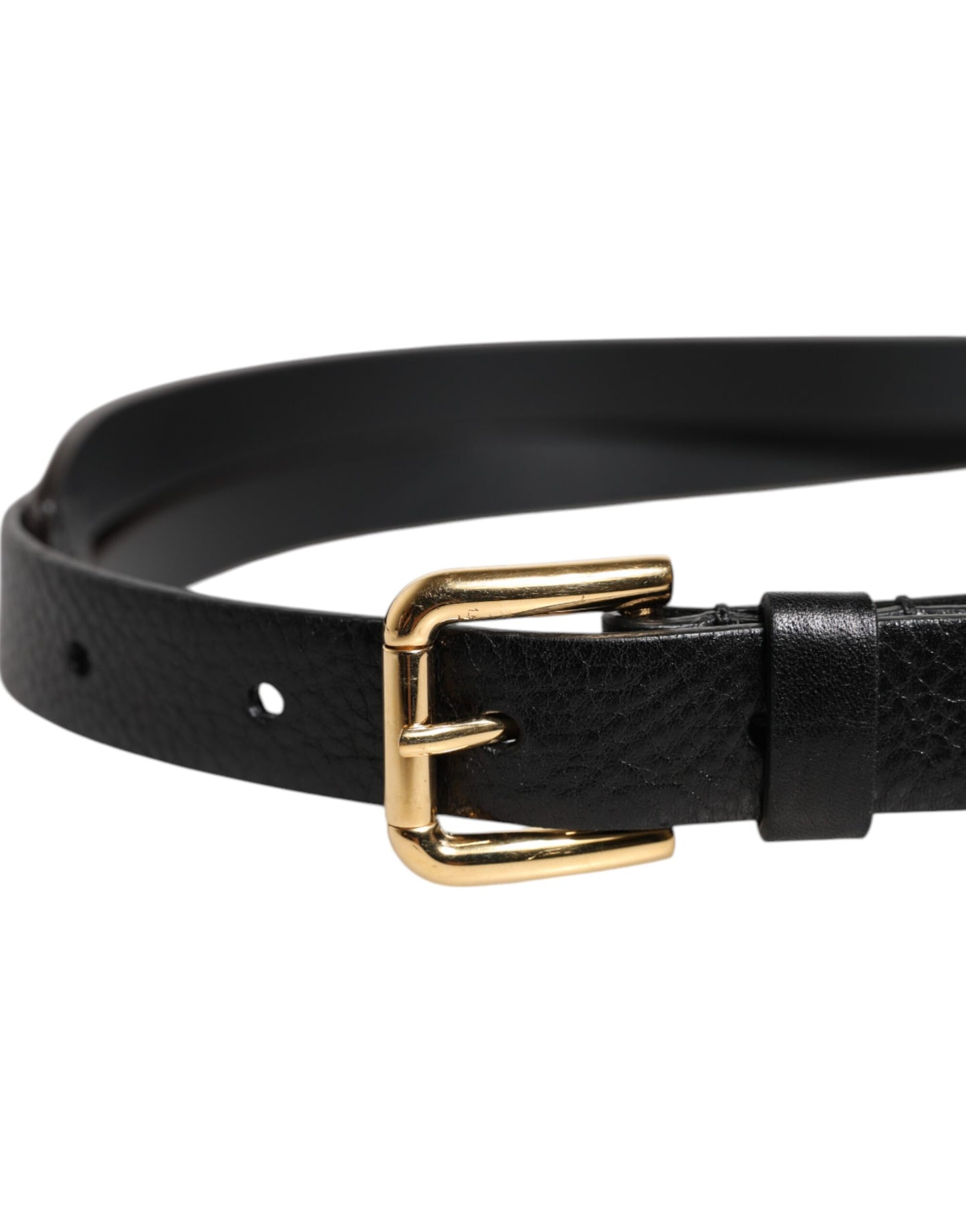 Dolce & Gabbana Zwarte Luipaard Klassieke Gouden Metalen Gesp Riem