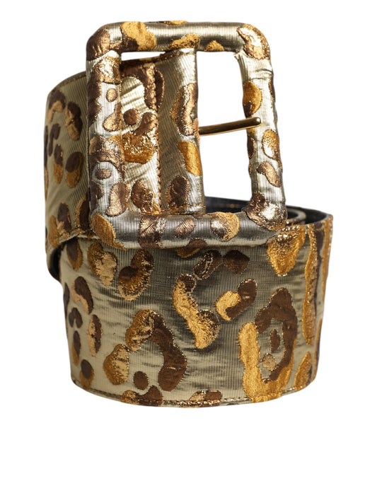 Dolce & Gabbana gouden gevlekte jacquardstof brede tailleriem